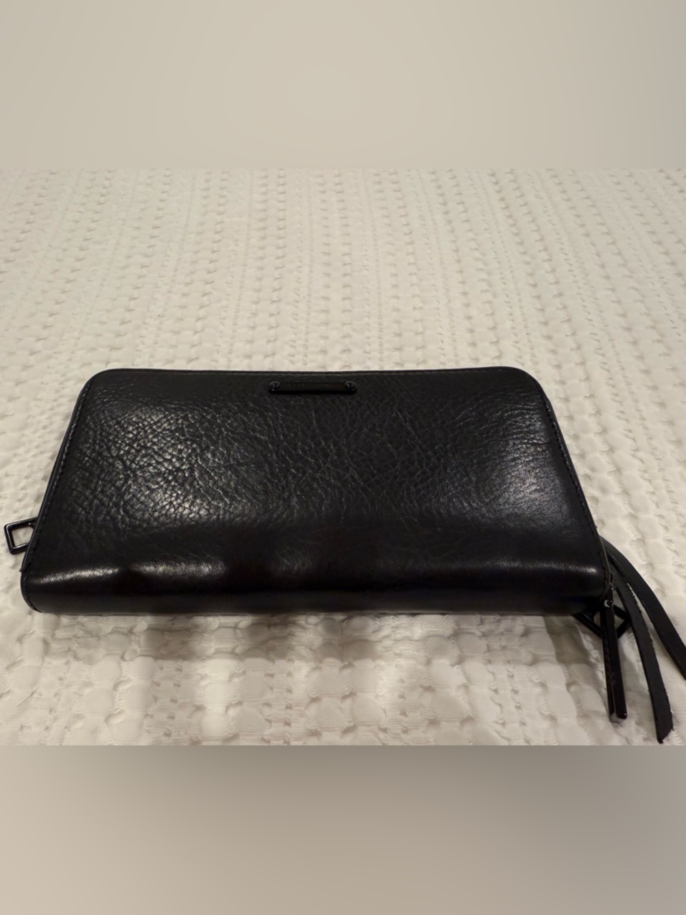 Rebecca Minkoff Black 3- Zipped Leather Wallet